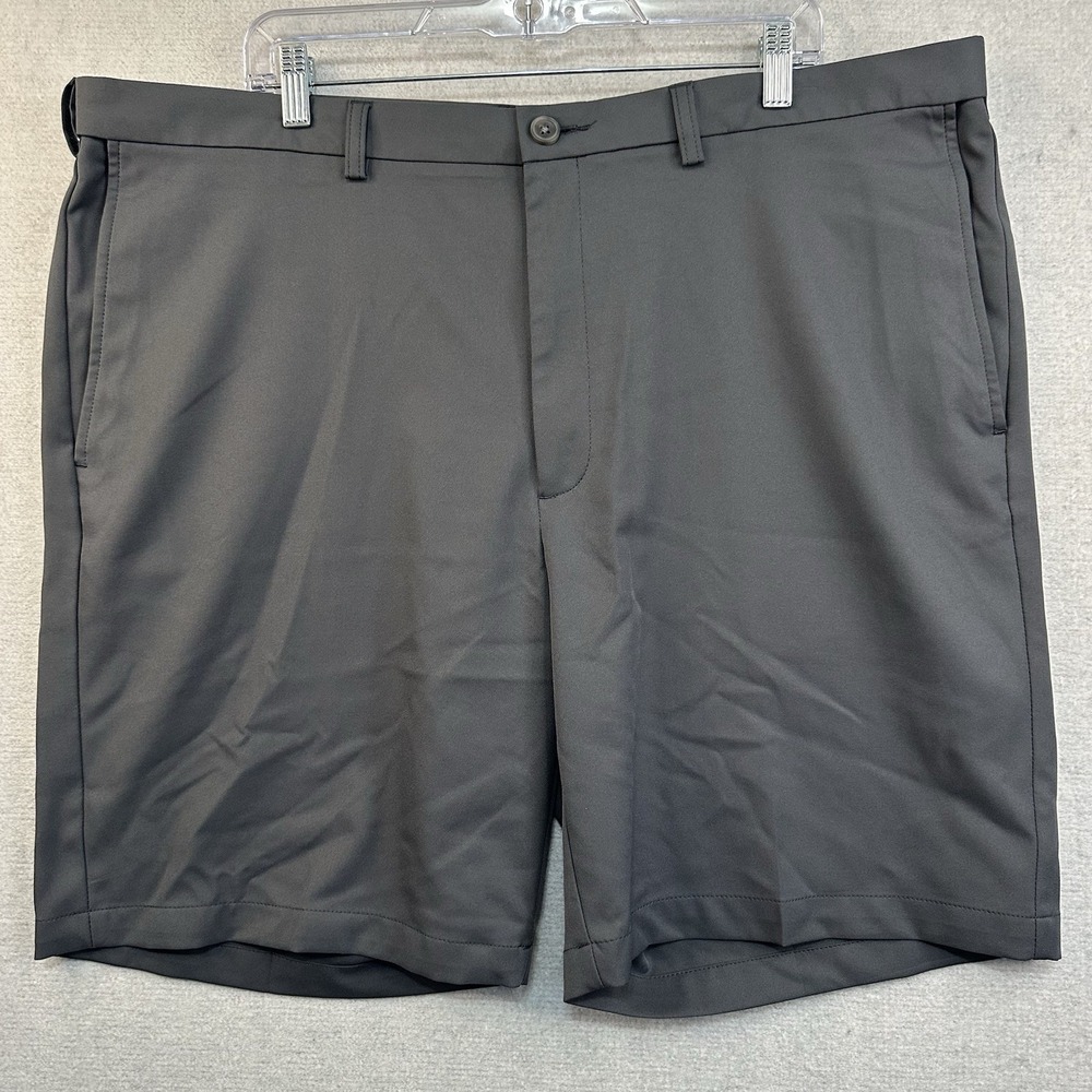 Haggar Cool 18 Pro Shorts Men's 42 Gray Expandable Waist‎ 4-Way Stretch Golf
